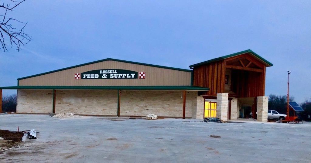 A new Russel Feed & Supply building